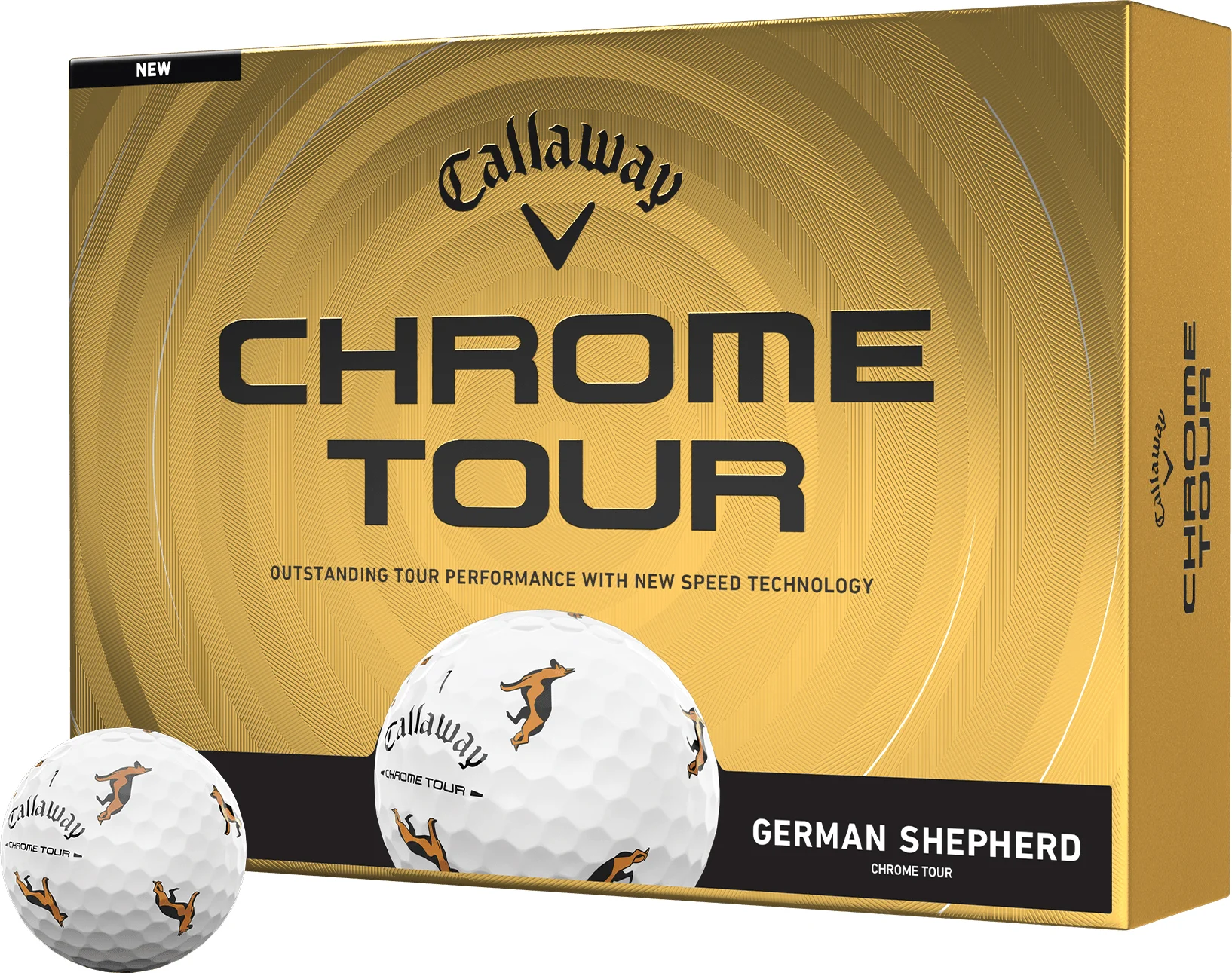 Callaway Chrome Tour Dogs German Shepherd Golf Balls 2026