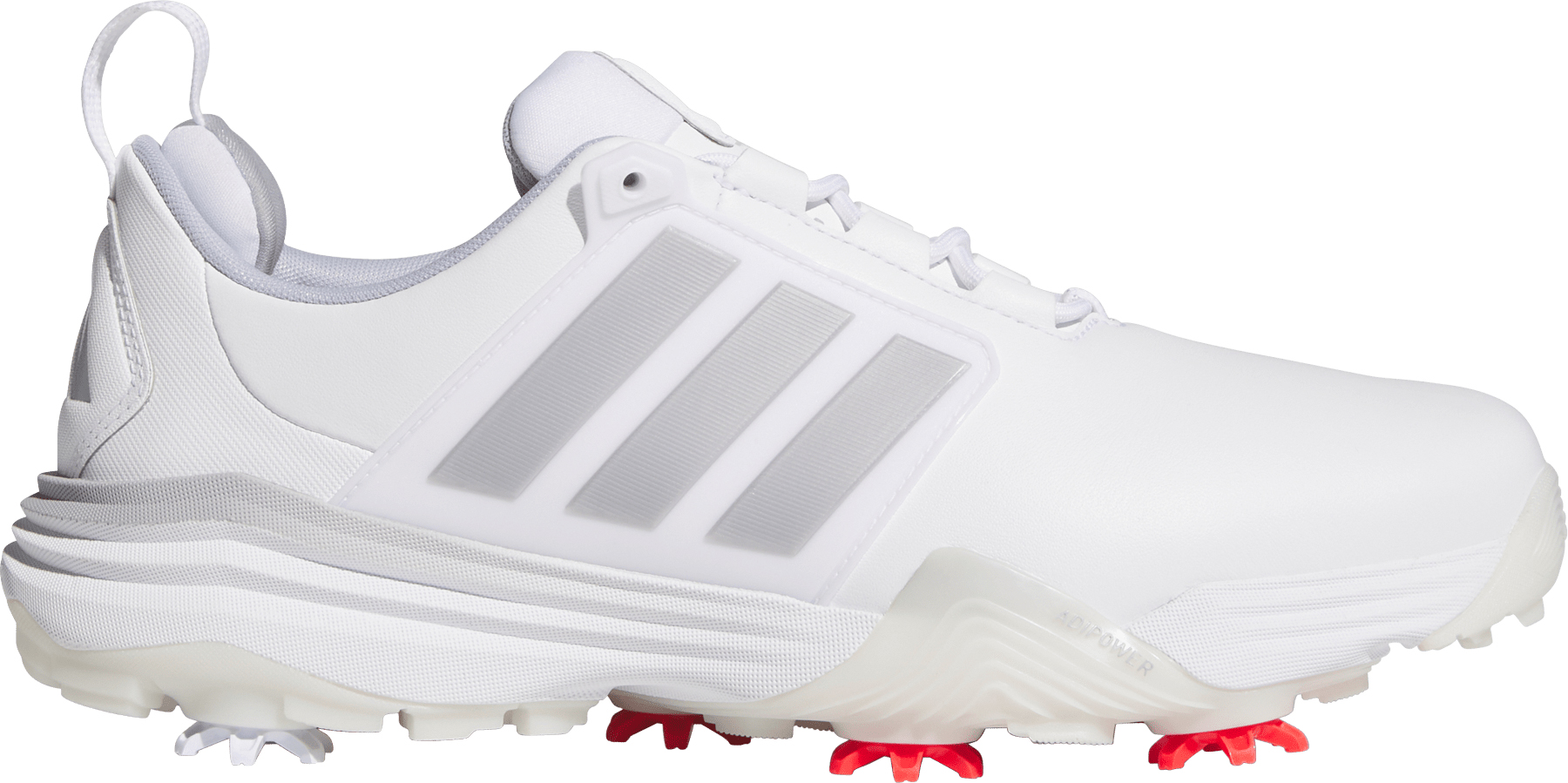 adidas Adipower 26 Golf Shoes - Cloud White/Silver Metallic/Halo Silver - 9.5 - MEDIUM