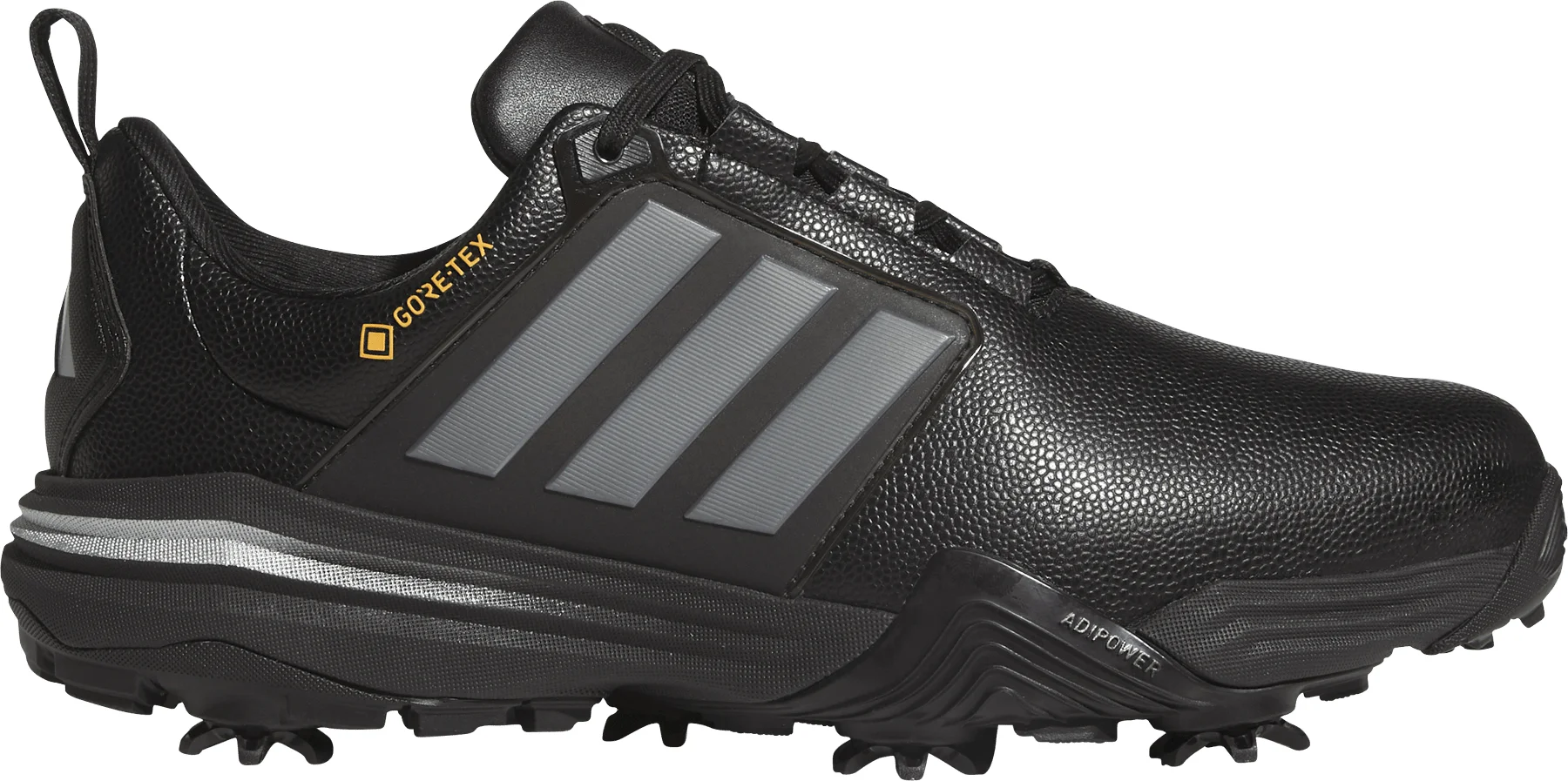 adidas Adipower GORE-TEX Golf Shoes - Core Black/Iron Metallic/Silver Metallic - 10 - MEDIUM