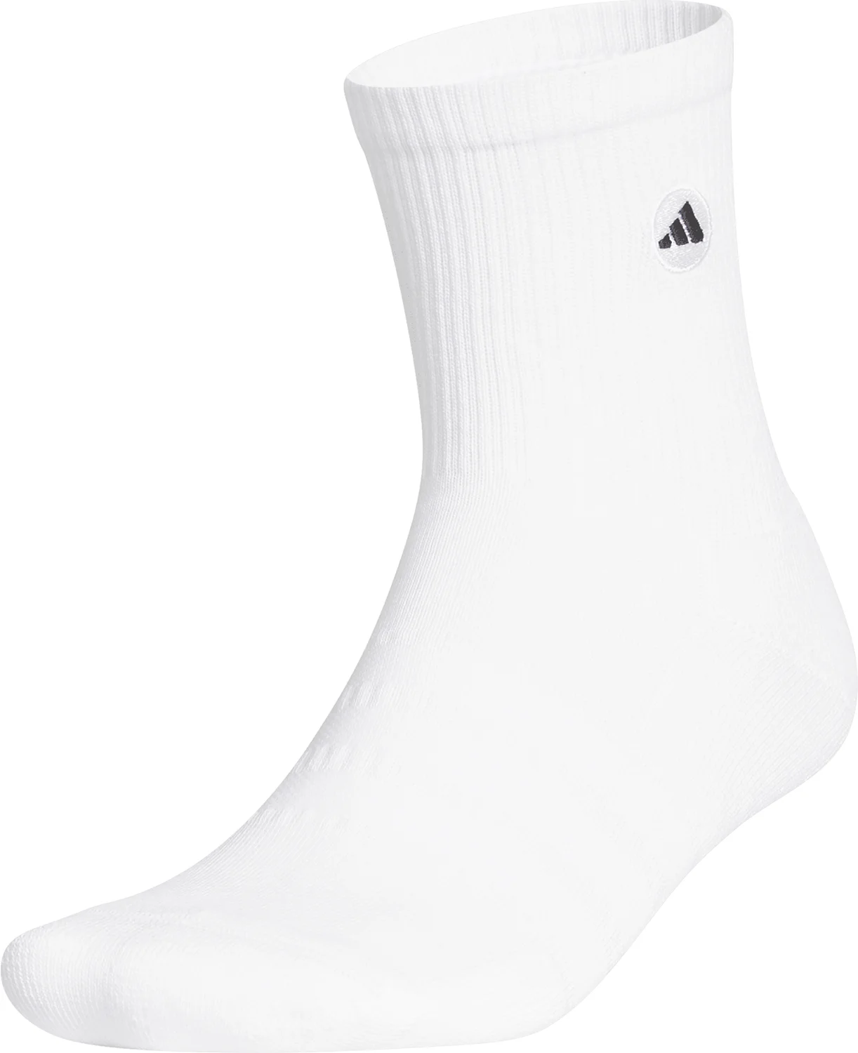 adidas Half Crew Mens Golf Socks - White, Size: 12-15