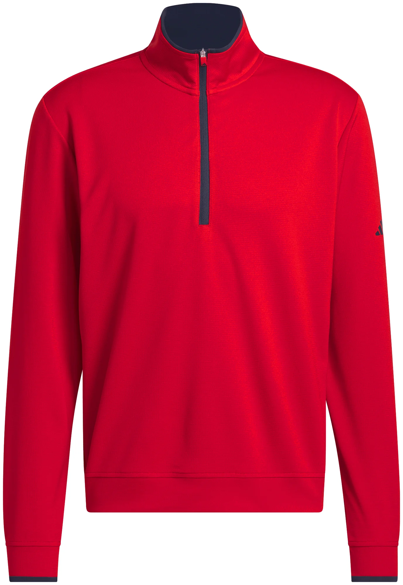 adidas Lightweight Quarter Zip Mens Golf Pullover 2025 - Red, Size: Large