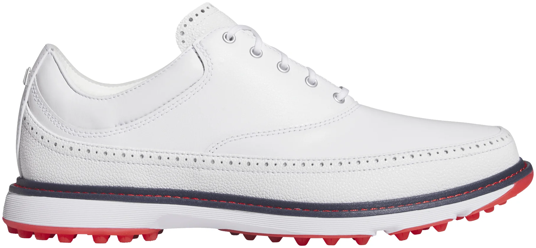 adidas MC80 Golf Shoes - Cloud White/Collegiate Navy/Red - 10 - MEDIUM