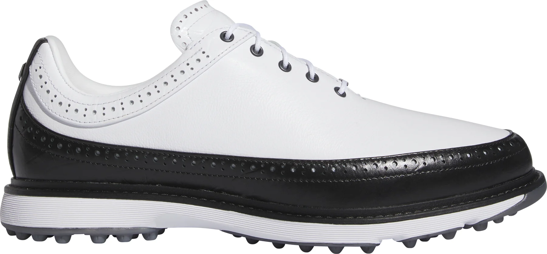 adidas MC80 Golf Shoes - Cloud White/Core Black/Bright Red - 11 - MEDIUM