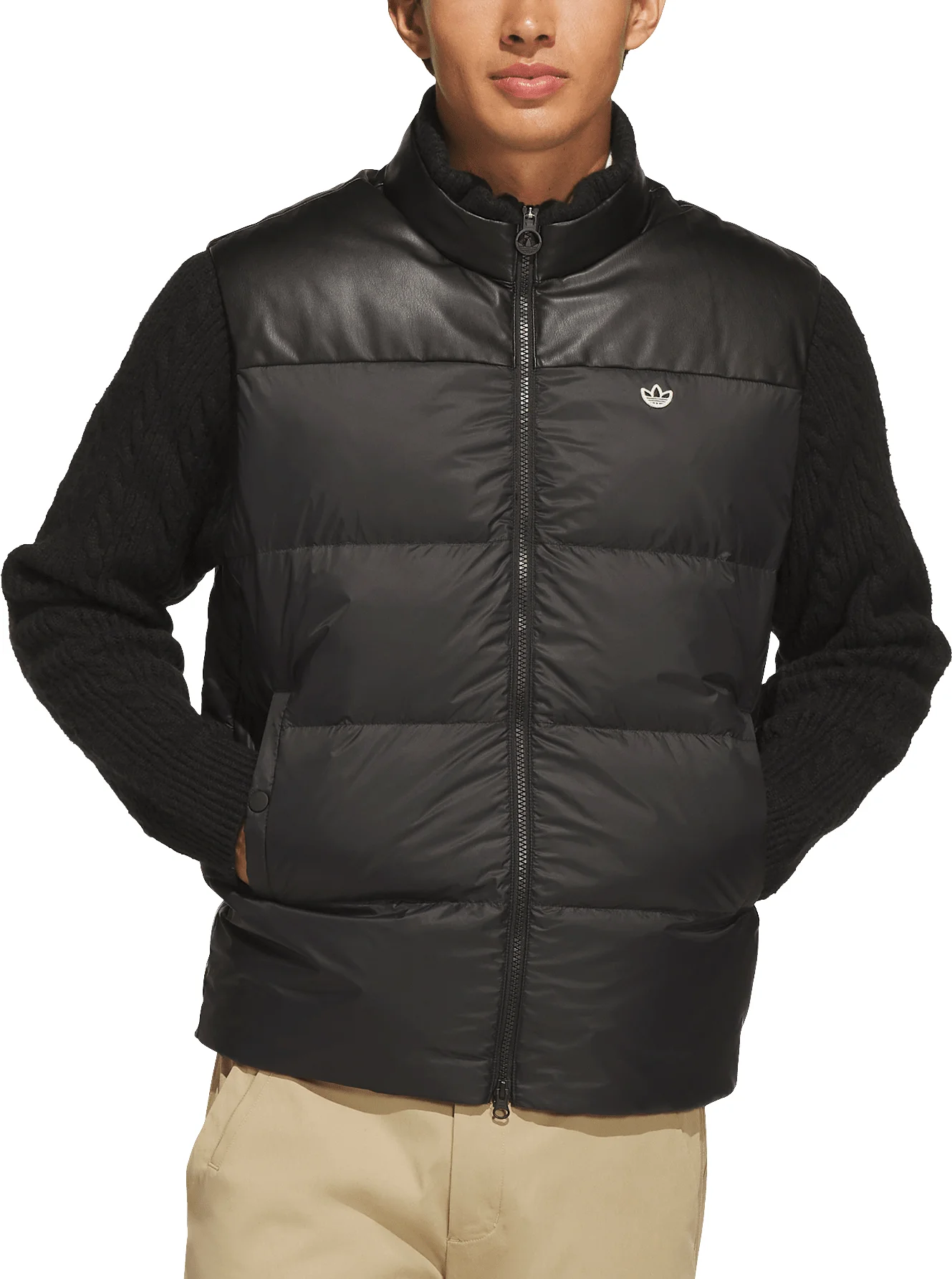 adidas Originals Down Mens Golf Jacket - Black, Size: X-Large
