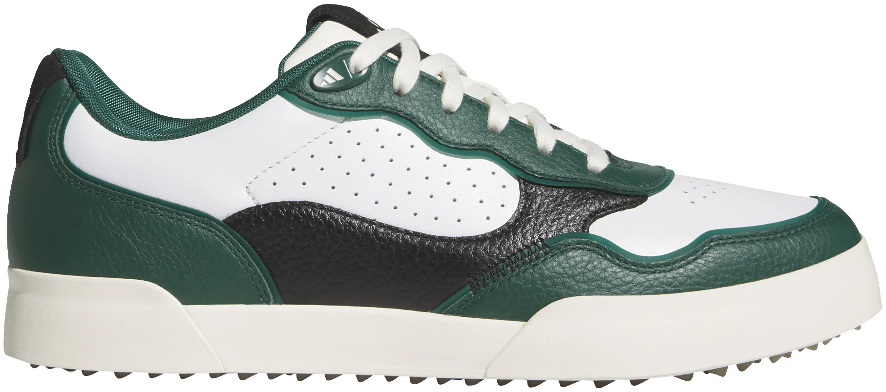 adidas Retrocross 25 Spikeless Golf Shoes - White/Green/Black - 10 - MEDIUM