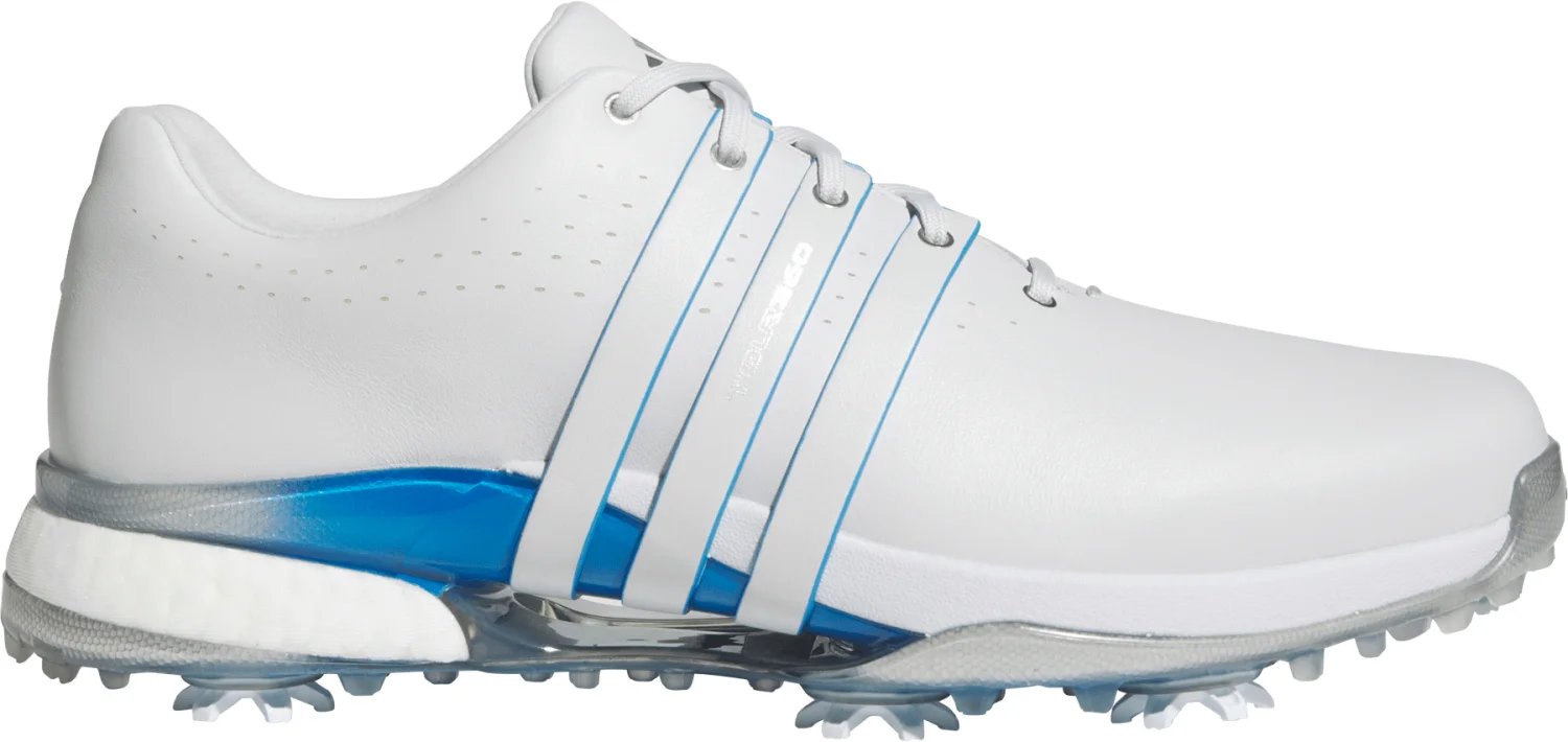 adidas Tour360 24 Golf Shoes - Dash Grey/Silver Metallic/Lucid Ray Blue - 10 - MEDIUM