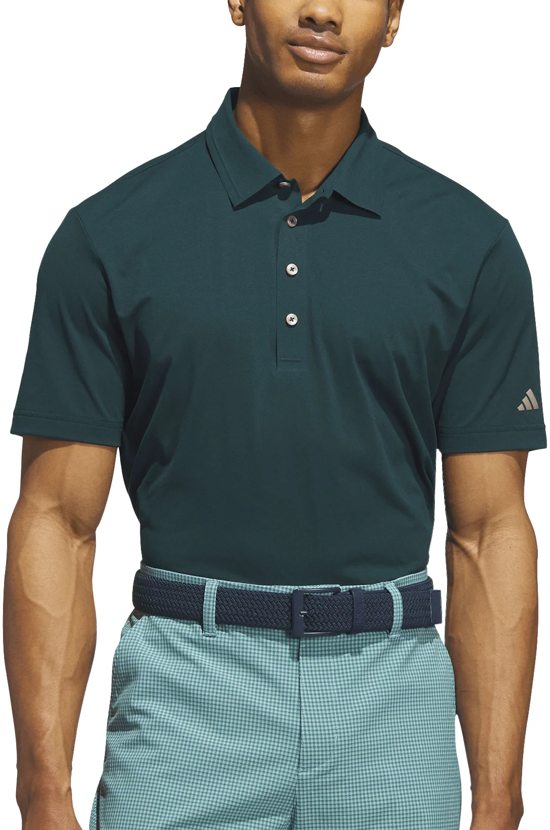 adidas Ultimate365 Twistknit Tour Mens Golf Polo Shirt - Green, Size: X-Large