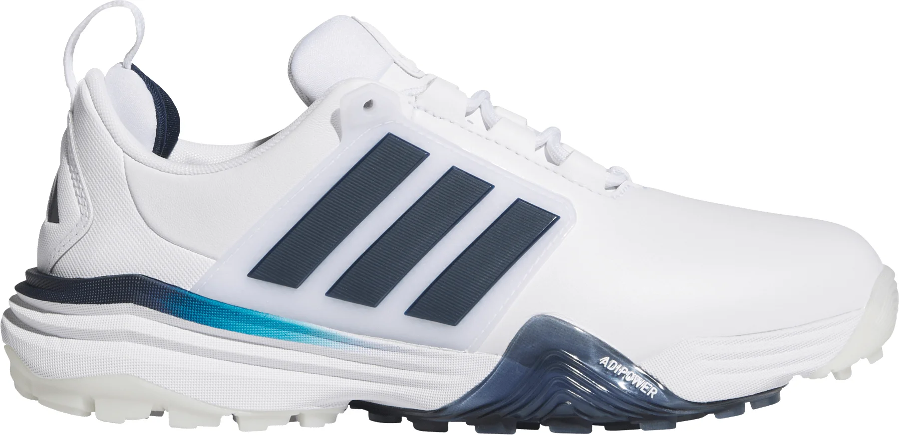 adidas Womens Adipower 26 Spikeless Golf Shoes - Cloud White/Collegiate Navy/Crystal White - 5.5 - MEDIUM