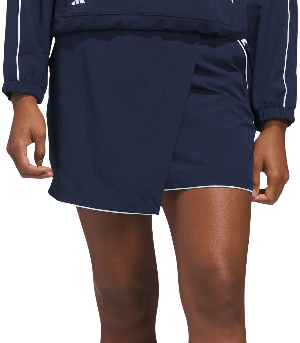 adidas Womens Ultimate365 Seersucker Golf Skort - Blue, Size: Small