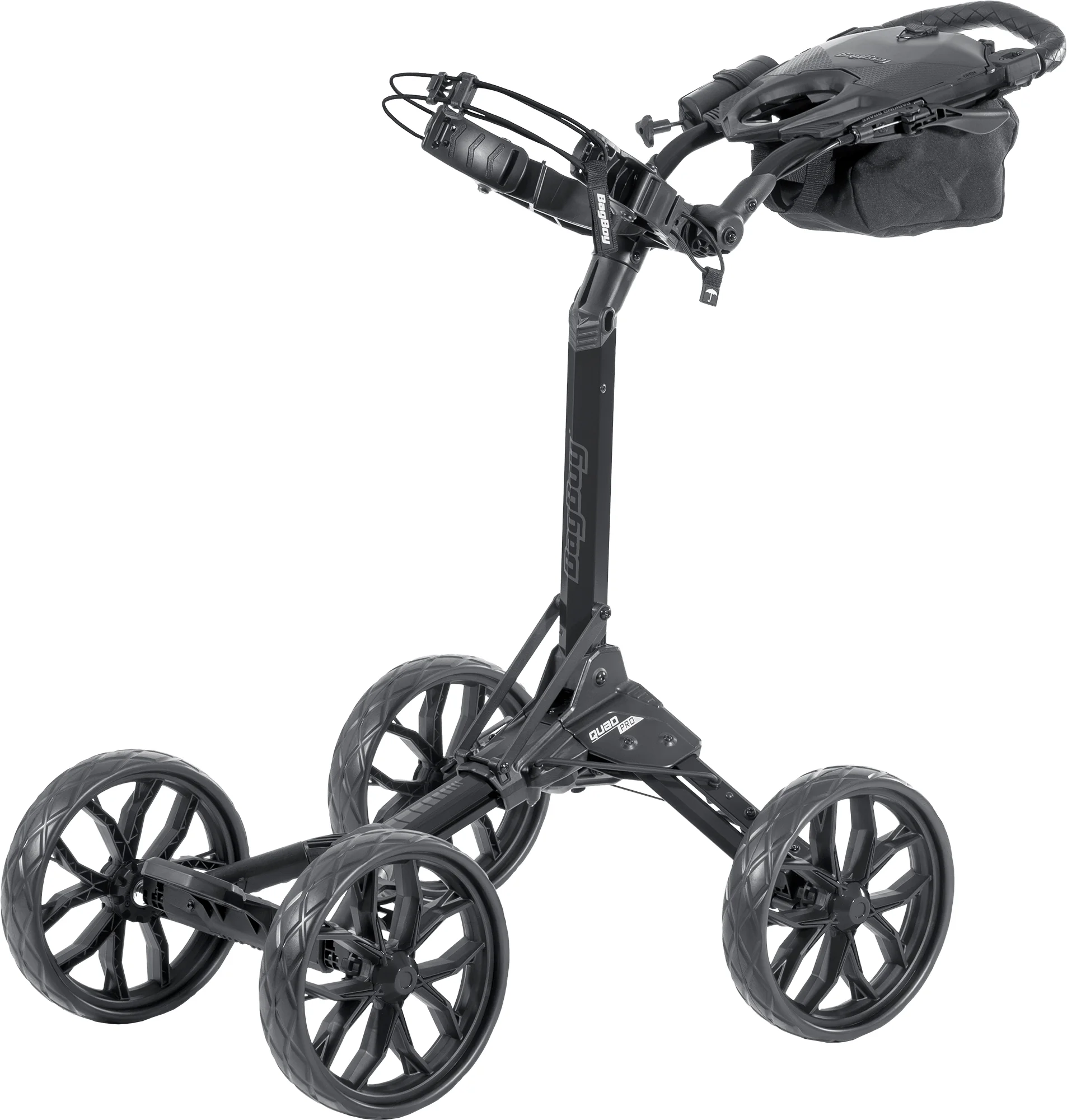 Bag Boy Nitron Auto-Open Push Cart, White/Black