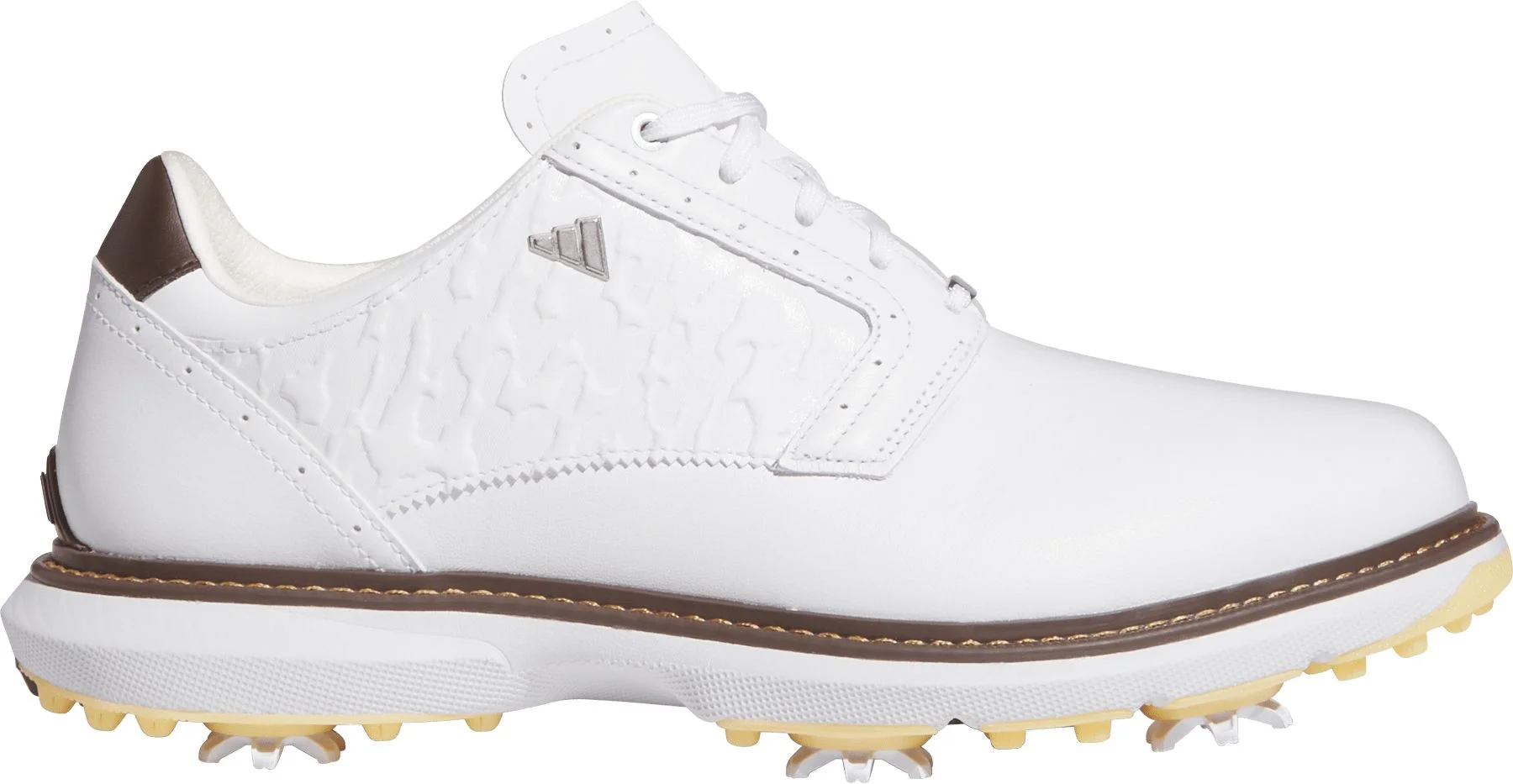 adidas MC70 SPK Golf Shoes Cloud White/Matte Silver/Brown - Carl's