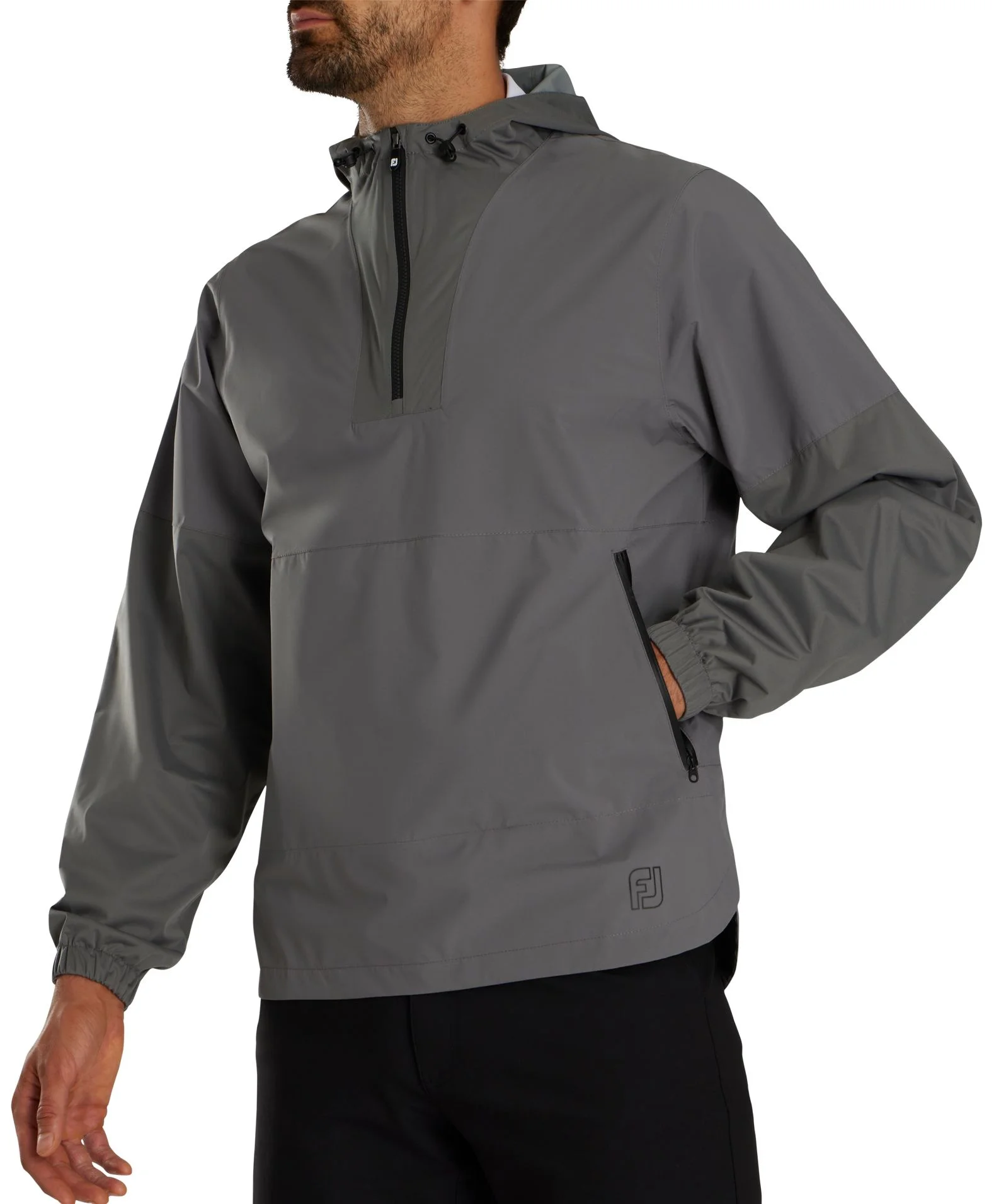 Free Shipping - FootJoy HydroLite X Golf Rain Hoodie Charcoal