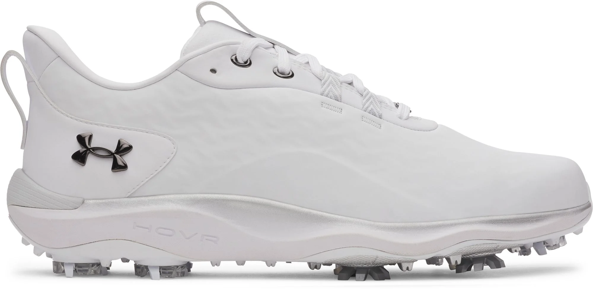 Under Armour Drive Pro Clone Golf Shoes White/Metallic Gun Metal