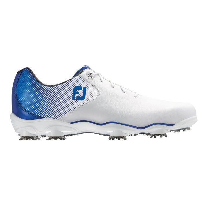 FootJoy DNA Helix Golf Shoes White/Blue 53334 - Carl's Golfland
