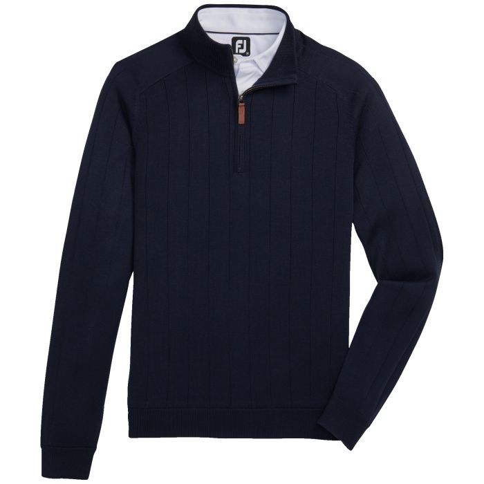 FootJoy Drop Needle Lined Golf Sweater Navy - Carl's Golfland