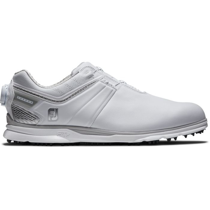 FootJoy Pro/SL Carbon BOA Golf Shoes 2023 - White/Silver 53085