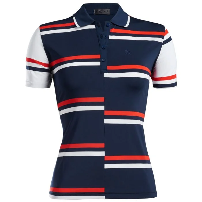 G/FORE Women's Offset Stripe Golf Polo Shirt Carl's Golfland