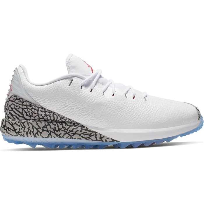 Nike Air Jordan ADG Spikeless Golf Shoes White/Red/Cement - Carl's 