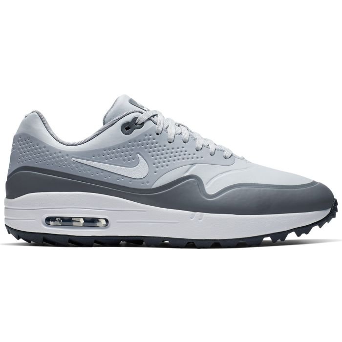 Nike Air Max 1 G Golf Shoes Platinum/White/Grey - Carl's Golfland