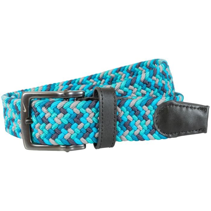 Nike Multi-Weave Stretch Woven Golf Belt Teal/Dust/Spruce - Carl's Golfland