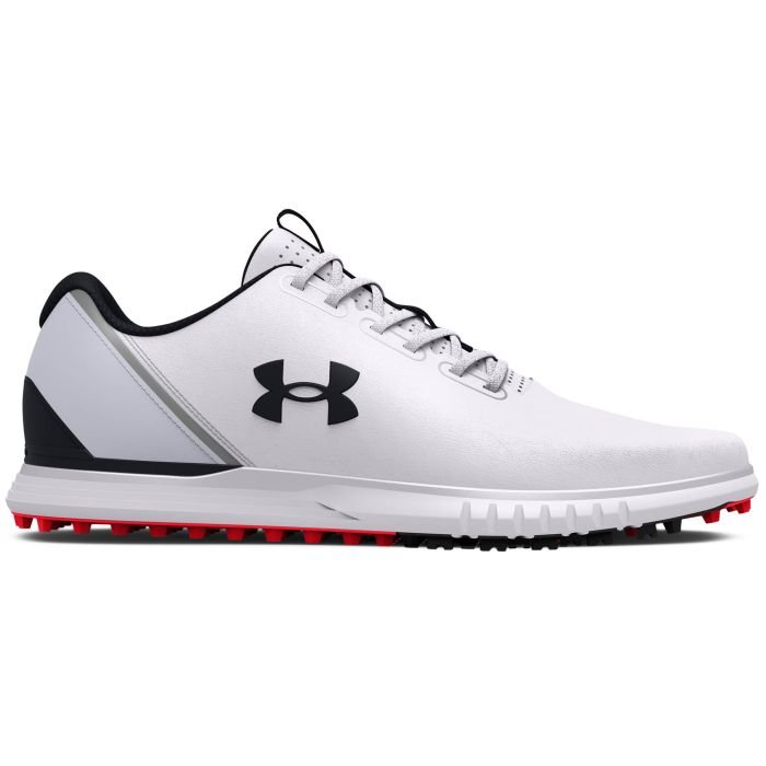 Under Armour UA Charged Medal Spikeless Golf Shoes White/Mod Gray/Black ...