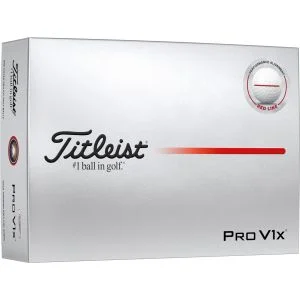 2025 Titleist Pro V1x AIM Red Performance Alignment Golf Balls Dozen Box