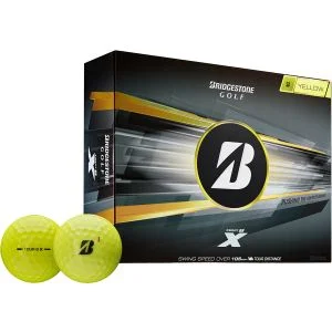 2026 Bridgestone Tour B X Yellow Golf Balls Dozen Box And Ball
