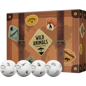 2026 Callaway Chrome Tour Wild Animals Limited Edition Golf Balls Dozen Box With Balls In Front