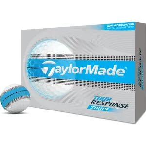 2026 TaylorMade Tour Response Blue Stripe Golf Balls Dozen Box And Ball