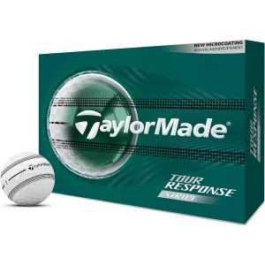 2026 TaylorMade Tour Response Clear Stripe Golf Balls Dozen Box And Ball