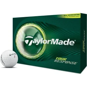 2026 TaylorMade Tour Response White Golf Balls Dozen Box And Ball