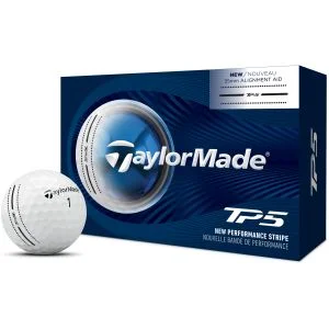2026 TaylorMade TP5 Performance Stripe 6-Pack Golf Balls Box And Ball