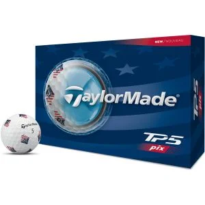 2026 TaylorMade TP5 pix USA Golf Balls Dozen Box With The Ball In Front