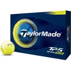 2026 TaylorMade TP5 Yellow Golf Balls Dozen Box And Ball