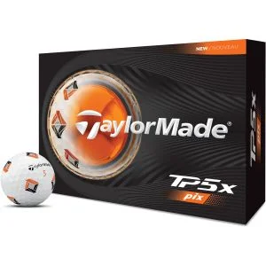 2026 TaylorMade TP5x pix Golf Balls Dozen Box And Ball