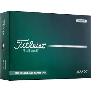 2026 Titleist AVX White Golf Balls Dozen Box