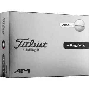 2026 Titleist Pro V1x Left Dash AIM Enhanced Golf Balls Dozen Box