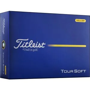 2026 Titleist Tour Soft Yellow Golf Balls Dozen Box