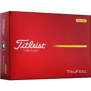 2026 Titleist TruFeel Yellow Golf Balls Dozen Box