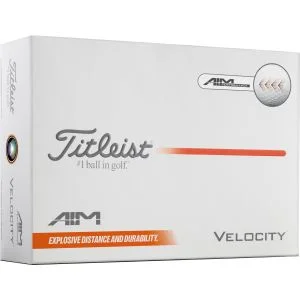 2026 Titleist Velocity AIM Performance Golf Balls Dozen Box