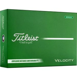 2026 Titleist Velocity Matte Green Golf Balls Dozen Box
