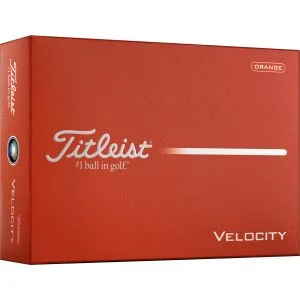 2026 Titleist Velocity Matte Orange Golf Balls Dozen Box