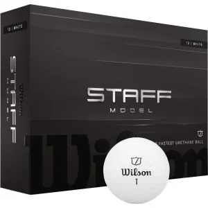 2026 Wilson Staff Model White Golf Balls Dozen Box And Ball