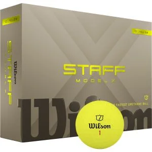 2026 Wilson Staff Model X Yellow Golf Balls Dozen Box And Ball