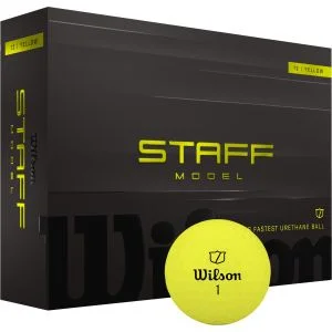 2026 Wilson Staff Model Yellow Golf Balls Dozen Box And Ball
