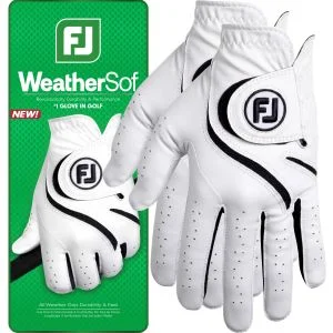 2027 FootJoy WeatherSof 2 Pack Of Golf Gloves Packaging With Gloves