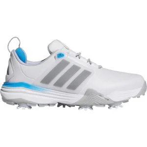 adidas Adipower 26 Golf Shoes Dash Grey/Iron Metallic/Lucid Ray Blue Lateral Side View