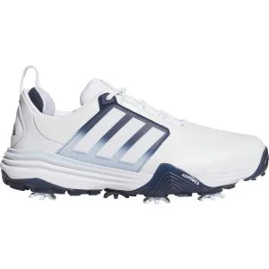 adidas Adipower 26 Golf Shoes Cloud White/Collegiate Navy/Crystal Sky Lateral Side