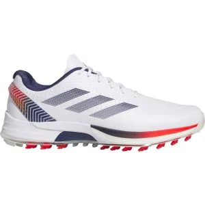 adidas Adizero ZG USA 25 Spikeless Golf Shoes 2025 - Cloud White/Dark Blue/Red