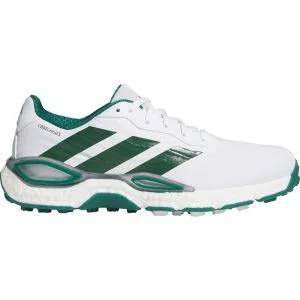 adidas CodeChaos 27 Spikeless Golf Shoes Cloud White/Collegiate Green/Silver Metallic Lateral Side